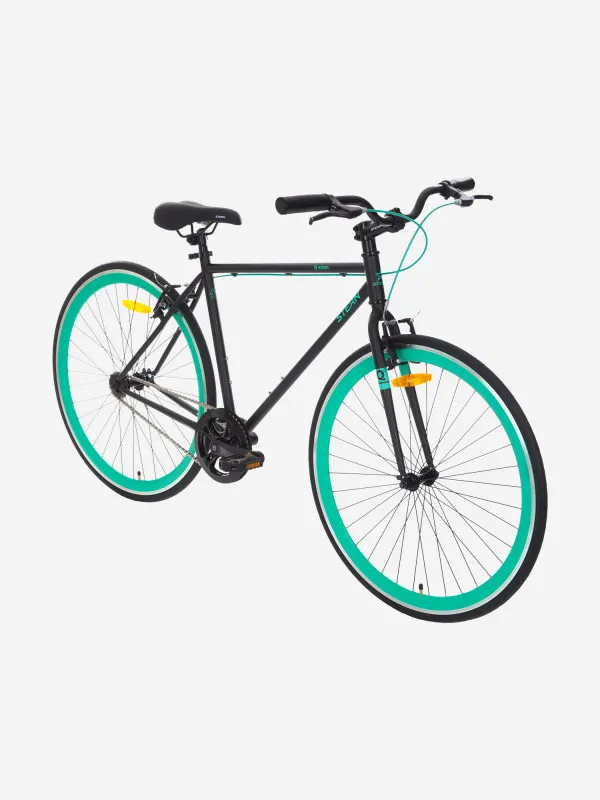 Велосипед STERN  взросл. Q-stom neon 28", черный/зеленый