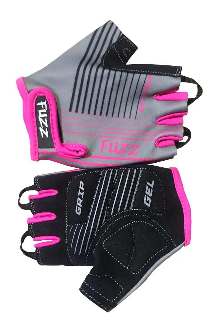 Перчатки дет лайкра RACE LINE сер/неон/роз р-р10/XL GRIP GEL FUZZ
