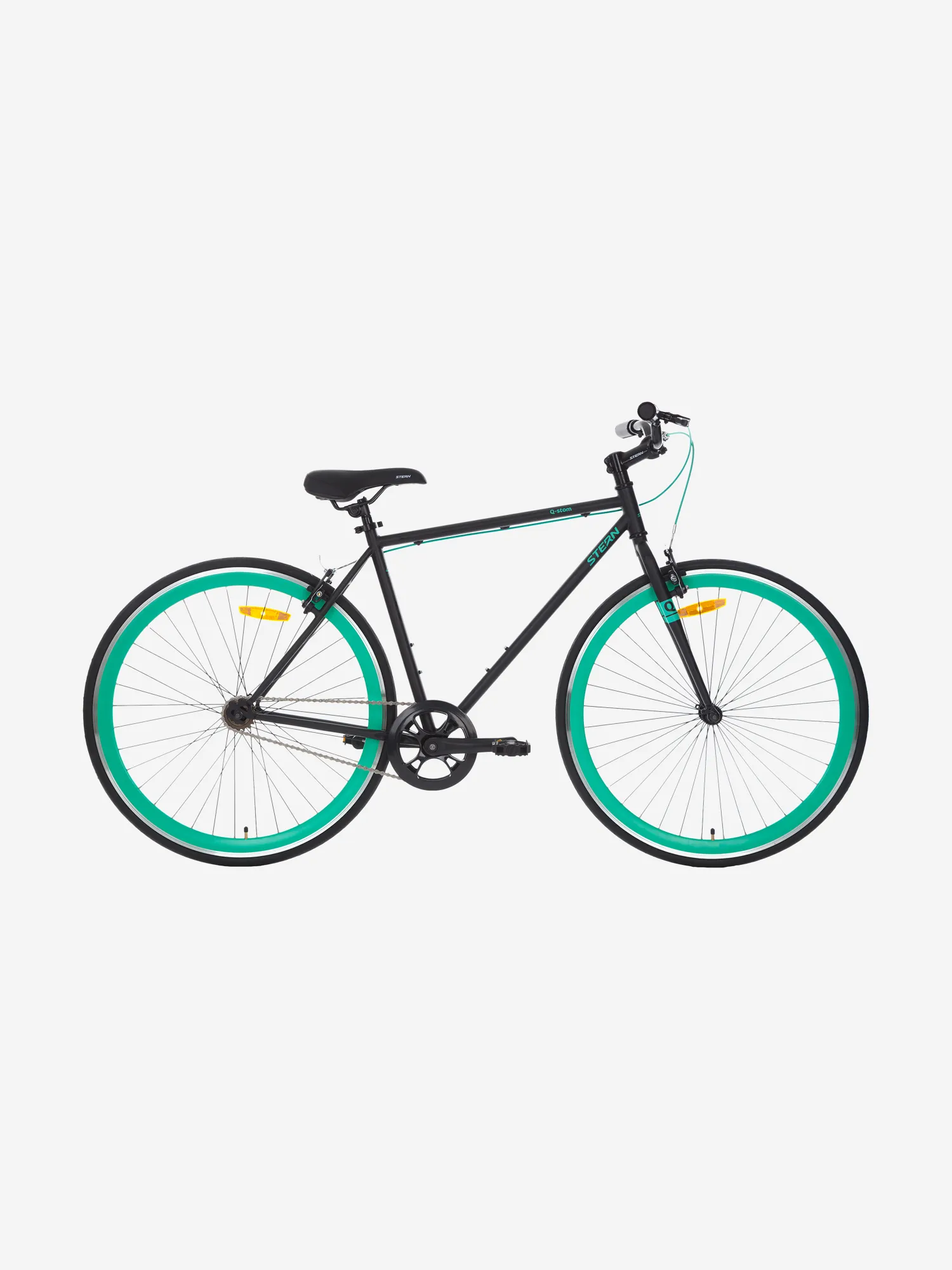 Велосипед STERN  взросл. Q-stom neon 28", черный/зеленый