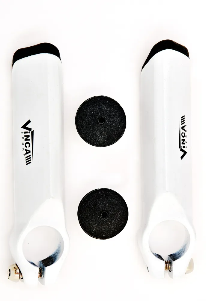 Рога Vinca Sport с логотипом, алюминий, белый пара